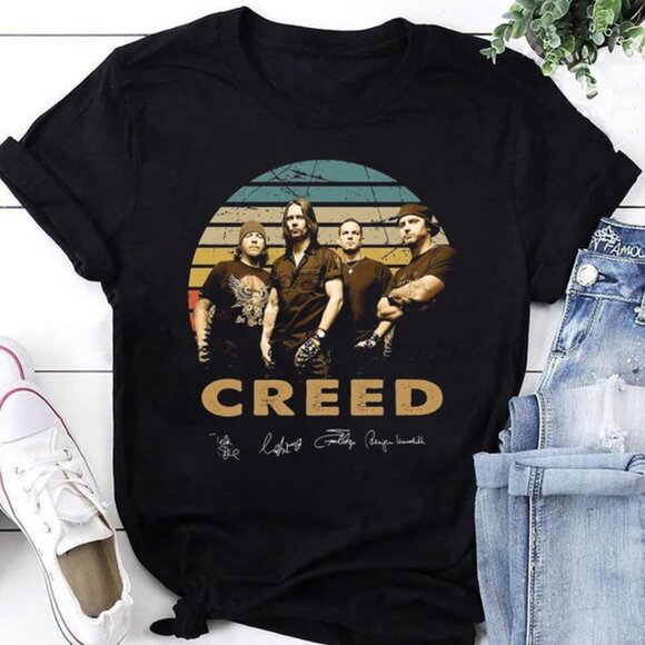 Creed Band Signature T-Shirt 90s Rock Music Concert Graphic Fan Gift Tee 156 - Picture 1 of 5